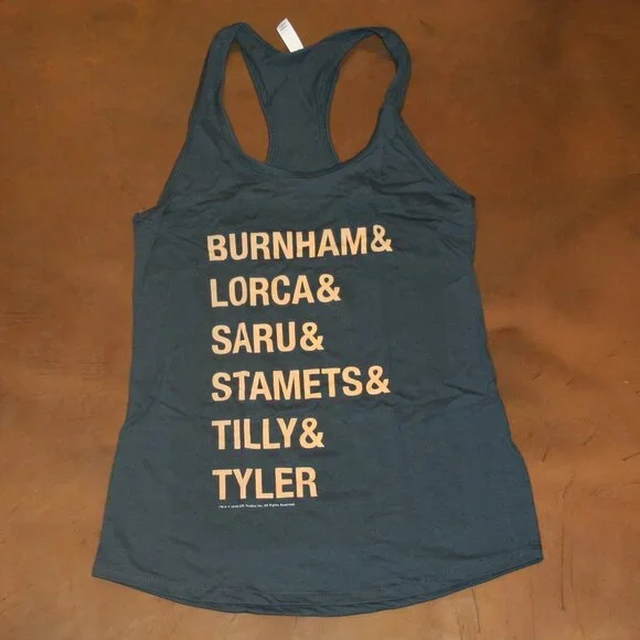 Star Trek Discovery Burnham Lorca Tank Top Racerback Blue Medium Chest: 32" New - Picture 5 of 9